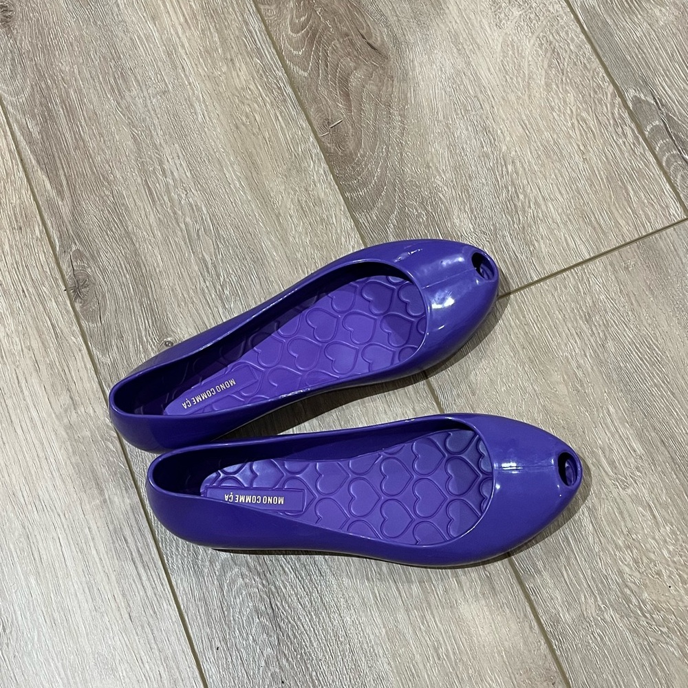 Mon comme ca Purple Women's jelly flats- from Japan